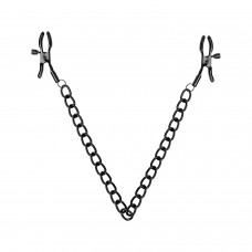 Затискачі для сосків Bedroom Fantasies Nipple Clamps with Chain - Black