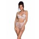 Эротический комплект с рисунком Passion LOVELIA BIKINI S/M, white