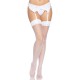 Панчохи-сітка для кріплення на пояс Leg Avenue Nylon Fishnet Thigh Highs White, one size