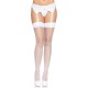 Панчохи-сітка для кріплення на пояс Leg Avenue Nylon Fishnet Thigh Highs White, one size