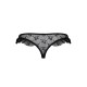 Трусики с оборками Passion Exclusive DONIA THONG L/XL, black