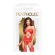 Бодистокинг с вырезом на животике Penthouse - Hot Nightfall Red S/L