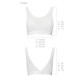 Топ с прозрачной вставкой Passion PS002 TOP XL, white