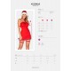 Сорочка Obsessive Kissmas chemise red S/M