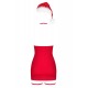 Сорочка Obsessive Kissmas chemise red S/M