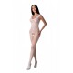 Бодистокинг с крыльями Passion BS098 One Size, white, средняя сетка, открытый доступ