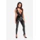 Комбинезон Noir Handmade F298 Libido Deep-V catsuit with collar and pearl chain - XL