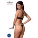 Комплект белья Passion Exclusive QUENTRIS BIKINI S/M, black, стринги и полуоткрытый лиф