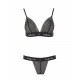 Комплект білизни Passion Exclusive GLAMISS SET S/M, black