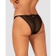 Полупрозрачные трусики с подвеской Obsessive Ivannes panties black S/M, черные