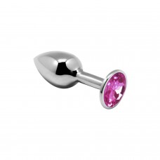 Металева анальна пробка з кристалом Alive Mini Metal Butt Plug Pink S