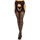 Панчохи Leg Avenue Eyelet lace suspender hose Black One Size