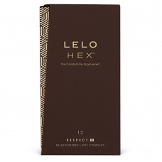 Презервативи LELO HEX Condoms Respect XL 12 Pack, тонкі та суперміцні, збільшений розмір