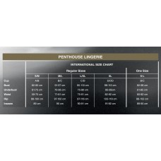 Трусики-сліпи Penthouse Too Hot To Be Real S/M Black, мереживо, регульована посадка