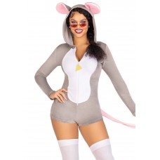 Комбінезон-костюм миші Leg Avenue Comfy Mouse L, з капюшоном