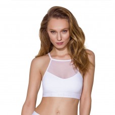 Спортивный топ с прозрачной вставкой Passion PS006 TOP XL, white