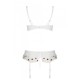 Сексуальний комплект з поясом для панчіх Passion LOVELIA SET S/M, white