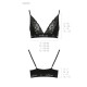 Эластичный топ с кружевом Passion PS001 TOP M, black