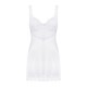 (SALE) Сорочка Obsessive Amor Blanco underwire chemise & thong white S/M