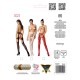 Эротические колготки-бодистокинги Passion S023 One Size, Black, имитация чулок с ромбами и пояском