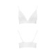 Еластичний топ з мереживом Passion PS001 TOP L, white