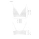 Еластичний топ з мереживом Passion PS001 TOP L, white