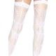 Чулки-сетка со швом сзади Leg Avenue Butterfly back seam thigh highs One size White