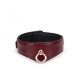 Шкіряний нашийник з повідцем Liebe Seele Wine Red Curved Collar, замок-сердечко