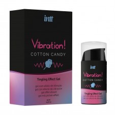 Рідкий вібратор Intt Vibration Cotton Candy (15 мл), густий гель, дуже смачний, діє до 30 хвилин