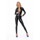 (SALE) Комбінезон Noir Handmade F293 Powerwetlook catsuit with front zipper - S