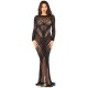 Платье Leg Avenue Lace and Net Bodycon Gown One Size, Black