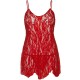 Сорочка бебі-дол Leg Avenue Rose Lace Flair Chemise Red, One Size