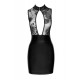 Сукня Noir Handmade F241 Short dress with powerwetlook skirt and tulle top - XXL