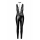 Комбинезон Noir Handmade F298 Libido Deep-V catsuit with collar and pearl chain - XXL