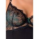 Корсет з пажами Passion Exclusive FLORIS CORSET L/XL, black, трусики