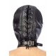 Капюшон с кляпом для БДСМ Fetish Tentation BDSM hood in leatherette with removable gag