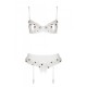 Сексуальный комплект с поясом для чулок Passion LOVELIA SET XXL/XXXL, white