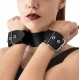 Нашийник з наручниками із натуральної шкіри Art of Sex - Bondage Collar with Handcuffs