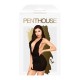 Мини-платье Penthouse - Heart Rob Black S/M, хомут, глубокое декольте, миниатюрные стринги