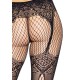 Колготки Leg Avenue Fishnet tights with back seam One size Black, задній шов, мереживо, сітка