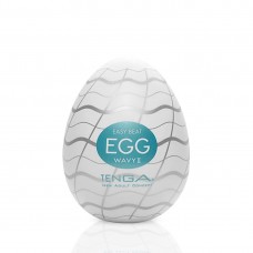 Мастурбатор-яйце Tenga Egg Wavy II з подвійним хвилястим рельєфом