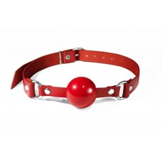 Кляп силіконовий Feral Feelings Silicon Ball Gag Red/Red, червоний ремінець, червона кулька