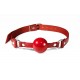 Кляп силиконовый Feral Feelings Silicon Ball Gag Red/Red, красный ремень, красный шарик