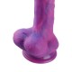 Фалоімітатор 8.2″ з вібрацією для секс-машин Hismith Purple Silicone Dildo with Vibe, KlicLok