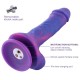 Фаллоимитатор 8.2″ с вибрацией для секс-машин Hismith Purple Silicone Dildo with Vibe, KlicLok