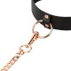 Ошейник с поводком Rosy Gold - Collar with Leash - Black