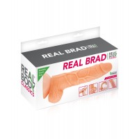 Фаллоимитатор с подвижной крайней плотью Real Body - Real Brad, диаметр 4,5см, TPE