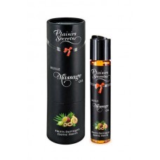 Масажна олія Plaisirs Secrets Exotic Fruits (59мл) з афродизіаками їстівна, подарункове паковання