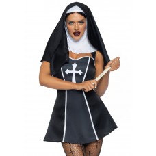 (SALE) Костюм черниці Leg Avenue Naughty Nun XS, сукня, головний убір