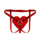 Трусики Сердце для страпона Feral Feelings - Hearts Strap-on Belt Red Trasparent